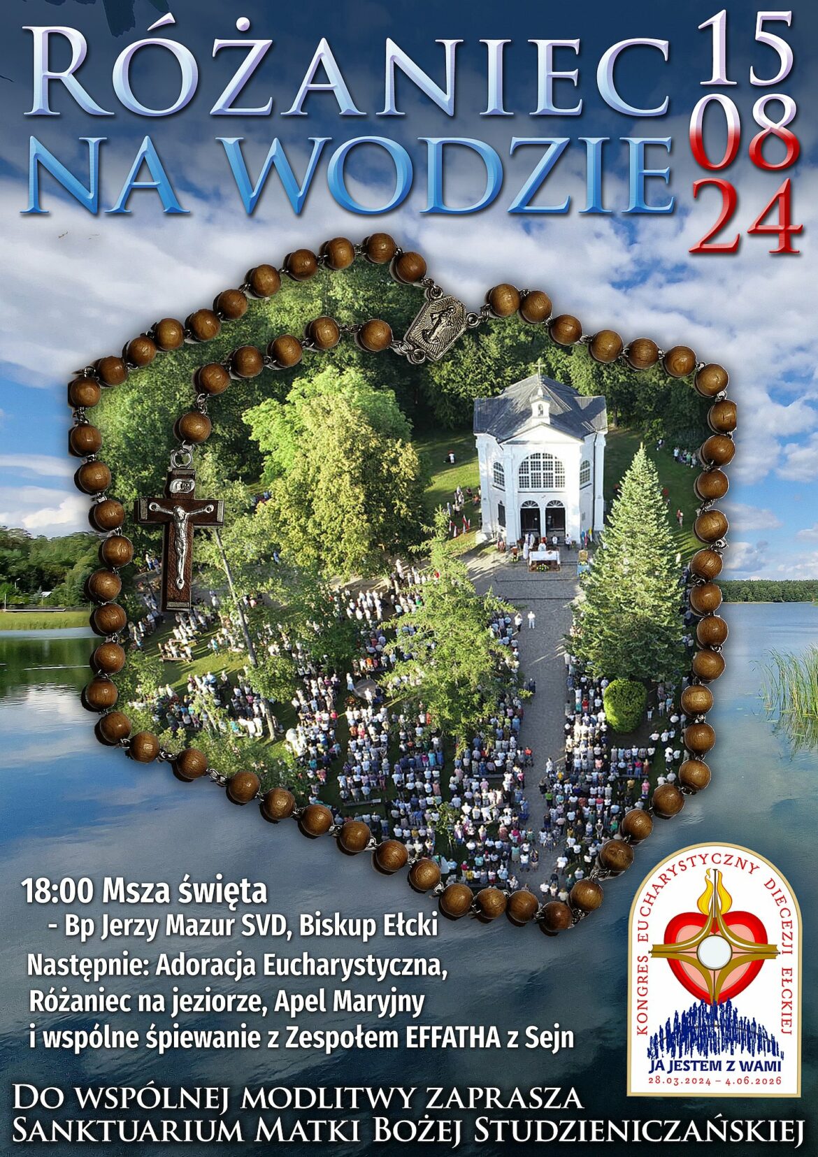 Zaproszenie na 'Różaniec na wodzie’ w Sanktuarium Studzieniczańskim 15.08.2024