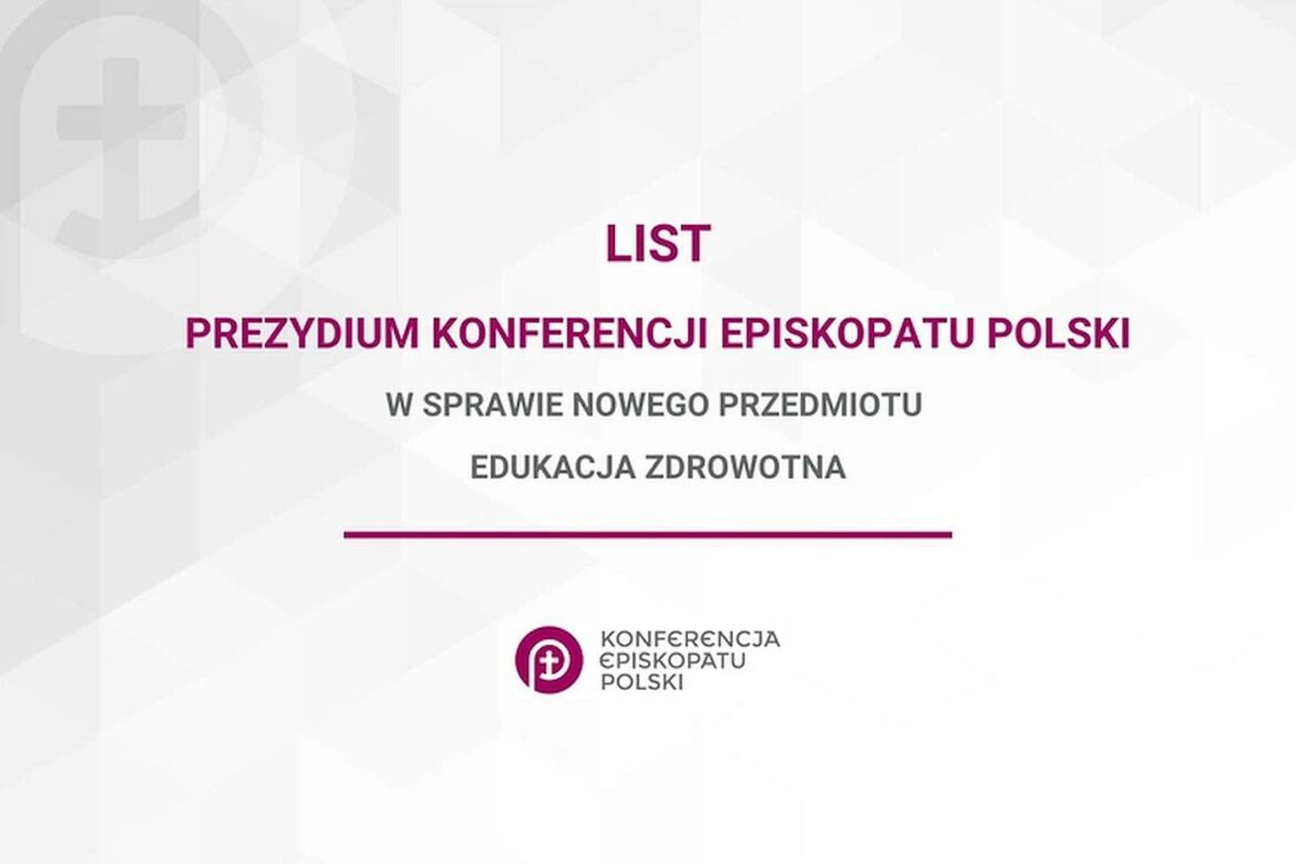 List Prezydium Konferencji Episkopatu Polski w sprawie nowego przedmiotu „Edukacja zdrowotna” 2025